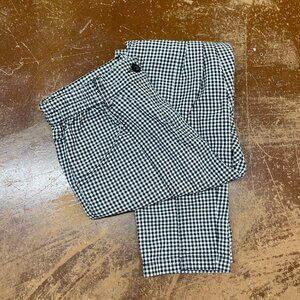 Silence + Noise Gingham Black and White Checkered Trousers